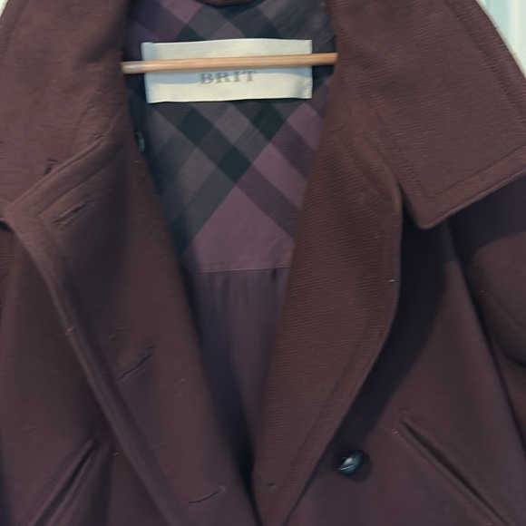 Burberry Brit burgundy wool peacoat: excellent condition: women’s size 6 - Picture 6 of 6